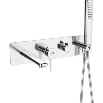 Vodovodní baterie Laveo Vanová baterie Pola podomítková se sprchovým setem - BAP_011P, chrom