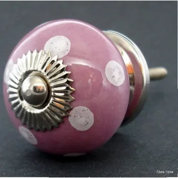 Nábytková úchytka světle fialová 3,7 cm -knopka