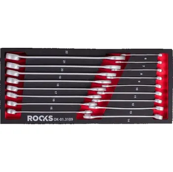 Klíč Sada očko-plochých klíčů 6-22 mm, 17 ks