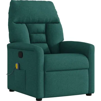 Masážní přístroj vidaXL Masážní polohovací křeslo textil [4015558] Barva: Tmavě zelená