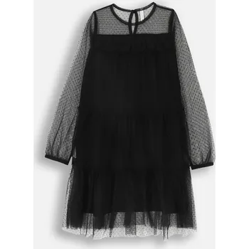 Dámské šaty Šaty pro dívku Černé Šaty tylové s puntíky 152 Coccodrillo Z