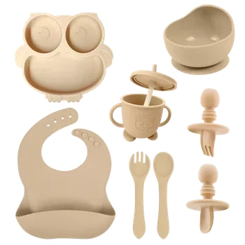 dětská jídelní sada Sada silikonového nádobí pro děti - 10 ks