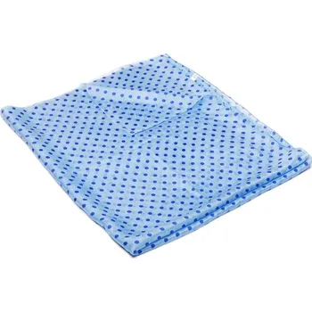 Šála Hedvábná šála s potiskem velká světle modrá