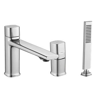 Vodovodní baterie Laveo Vanová baterie Tores 3-otvorová se sprchovým setem - BVT_013D, chrom