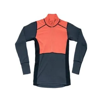 Devold LAUPAREN dámský polorolák se zipem Coral/Night/Ink