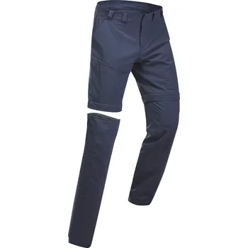 QUECHUA Pánské turistické odepínací kalhoty 2v1 MH150 3XL MODRÁ