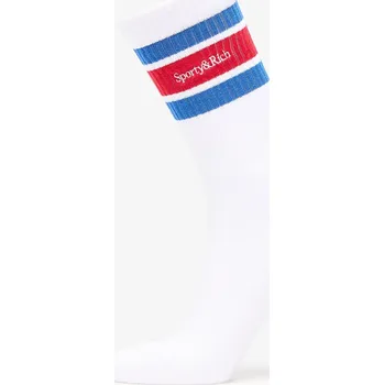 Ponožky Sporty & Rich Serif Logo Socks White/ Paris blue/ Ruby Universal