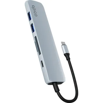 Rozvaděč Epico 6v1 hliníkový USB-C 8K hub - modrá 9915111600001