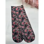 Dámské ponožky Flower Lover (6) 30 den - Uni / tělová/černá