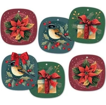 Dárková taška ALBI Dárková visačka 6 ks - Vánoční hvězda