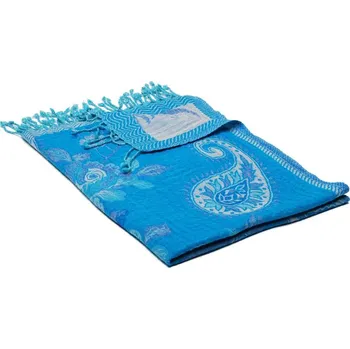 Šála Šála z merino vlny tyrkysová s modrou