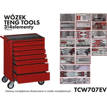314dílný dílenský vozík na nářadí TengTools TENG_314