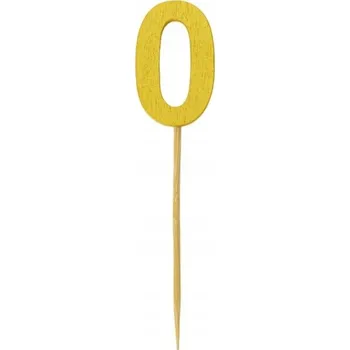 Obraz Dřevěná číslice na dort ''0'' / 1 kus