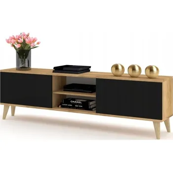 Komoda TV stolek / Komoda Skandinávský styl Craft Černá 160 cm