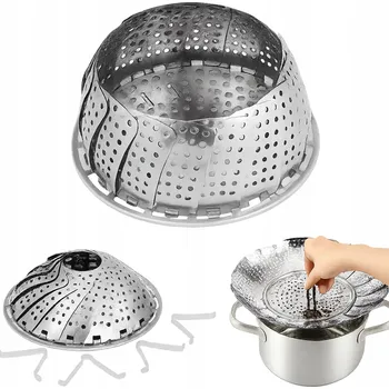 Wkład Do Gotowania na Parze 21.5 cm Srebrny Nerezový napařovák do hrnce, praktický a odolný