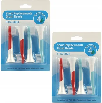 Elektrický zubní kartáček 8 kusů Náhradní hlavice zubního kartáčku Hlavice kartáčku pro HX6034