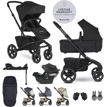 Kočárek EASYWALKER Kočárek kombinovaný Jimmey XXL RWS + CYBEX Aton B2 i-Size + základna Pepper Black