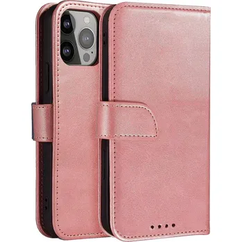 Pouzdro na mobilní telefon Hurtel Magnetický kryt s flipem pro Samsung Galaxy S25 Ultra - růžový