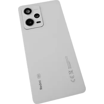 Pouzdro na mobilní telefon Zadní krytka zadní kryt + sklo kamery pro Xiaomi Redmi Note 12 Pro 5G, bílá