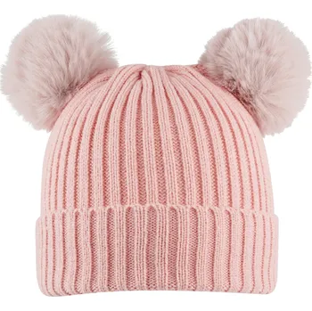 Čepice ORNAMENTI Zimní čepice s bambulemi