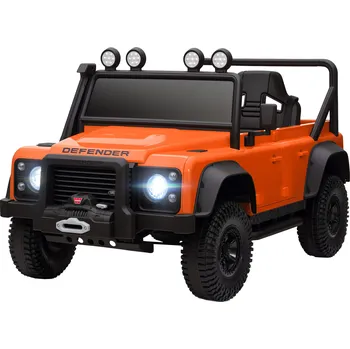 Dětské elektrovozidlo AIYAPLAY Dětské elektrické autíčko AIYAPLAY, 12V baterie, dálkové ovládání, hudební funkce, klakson, LED světla, oranžové