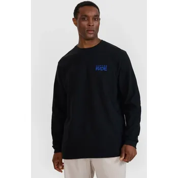 Pánské oblečení Pánské oversize tričko s potiskem a dlouhým rukávem 4F 4FWSS25TLONM390-20S pánské M