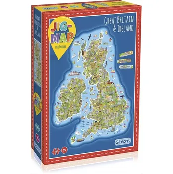Puzzle GIBSONS Vzdělávací puzzle Mapa Velké Británie a Irska 150 dílků