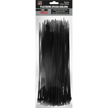 Stahovací páska Plastová páska 4,8X300 mm 100 ks ´černá