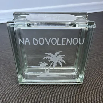 Pokladnička Skleněná pokladnička - Na dovolenou