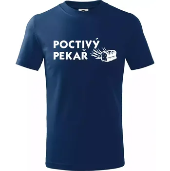 Chlapecké tričko Poctivý Pekař - Tričko dětské bavlněné - 122 cm/6 let ( Půlnoční modrá )