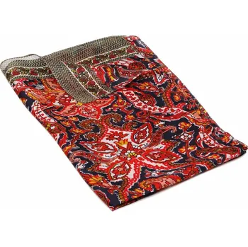 Šála Hedvábná šála s potiskem červeno-černo-bílá