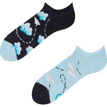 Dámské ponožky Veselé ponožky do tenisek Papírová letadla a oblaky
