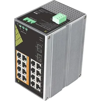 Síťový prvek Switch Conexpro GNT-IG1218F8-AC průmyslový, na DIN lištu, 8x GLAN, 8x GLAN s PoE, 2x SFP GNT-IG1218F8-AC