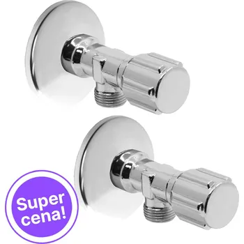 Ventil Getmi sada ventilů rohových s vřetenem 1/2"x3/8" pochromovaná mosaz