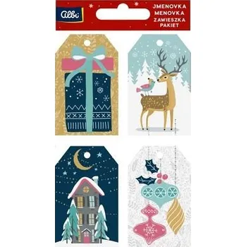 ALBI Dárková visačka 12 ks - Zasněžené Vánoce