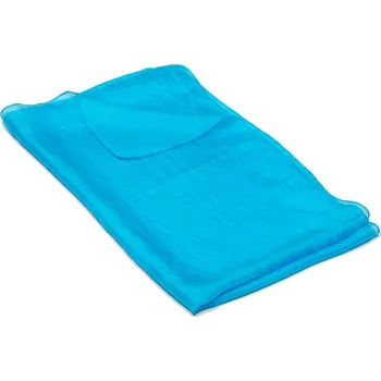 Šála Hedvábná šála jednobarevná tyrkysová