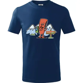 Hřebenová túra - Tričko dětské bavlněné - 98 cm / 2 roky ( Půlnoční modrá )