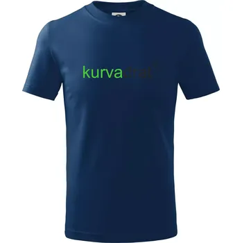 Chlapecké tričko KurvaDrát - Tričko dětské bavlněné - 98 cm / 2 roky ( Půlnoční modrá )