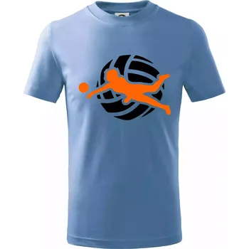 Chlapecké tričko Volejbalistka - Tričko dětské bavlněné - 98 cm / 2 roky ( Pyžamově světlá modrá )