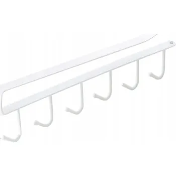 Věšák Podskříňkový věšák Aptel AG828 27,5 cm bílý kovový