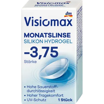 Kontaktní čočky visiomax kontaktní čočky měsíční silikonové -3,75 DP