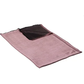 Šála Šála z viskózy a hedvábí oboustranná černo-světle fialová s šedým nádechem