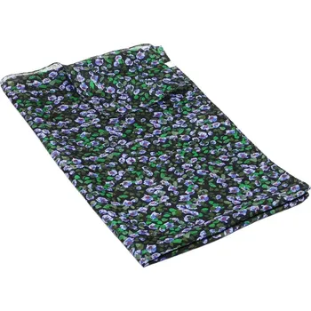 Šála Hedvábná šála s potiskem černo-zelená