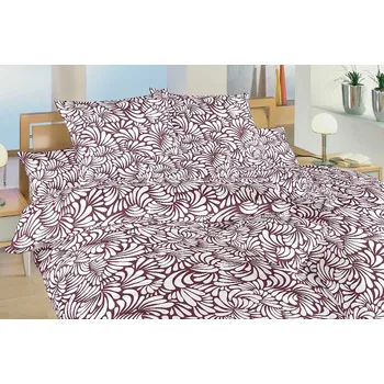 Povlečení Bavlněné povlečení - Iluze bordó - na niť. knoflíky