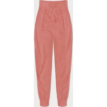 Dámské kalhoty Tenké teplákové kalhoty v lososové barvě (CK03-37) odstíny růžové M (38)