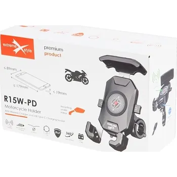 BIKETEC držák telefonu s indukční nabíječkou na telefon montovaný na řidítka nebo zrcátko