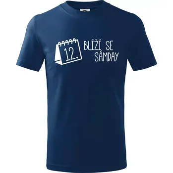 Blíží se Sámday - Tričko dětské bavlněné - 98 cm / 2 roky ( Půlnoční modrá )