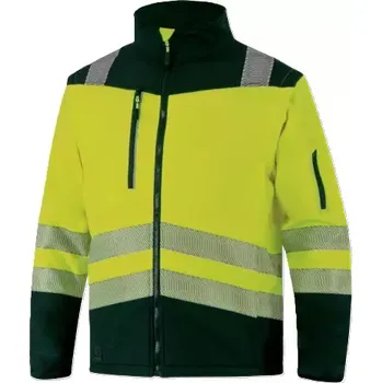 pracovní bunda Delta SOCCIAHV softshell bunda HV žlutá/černá - v. XXXL