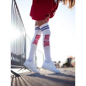 Dámské punčochy Dámské nadkolenky Bad Girl - 37-41 / bílá/červená