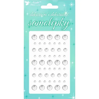 samolepka Dekorační samolepky - průhledné kamínky - 10 x 19 cm - 15006